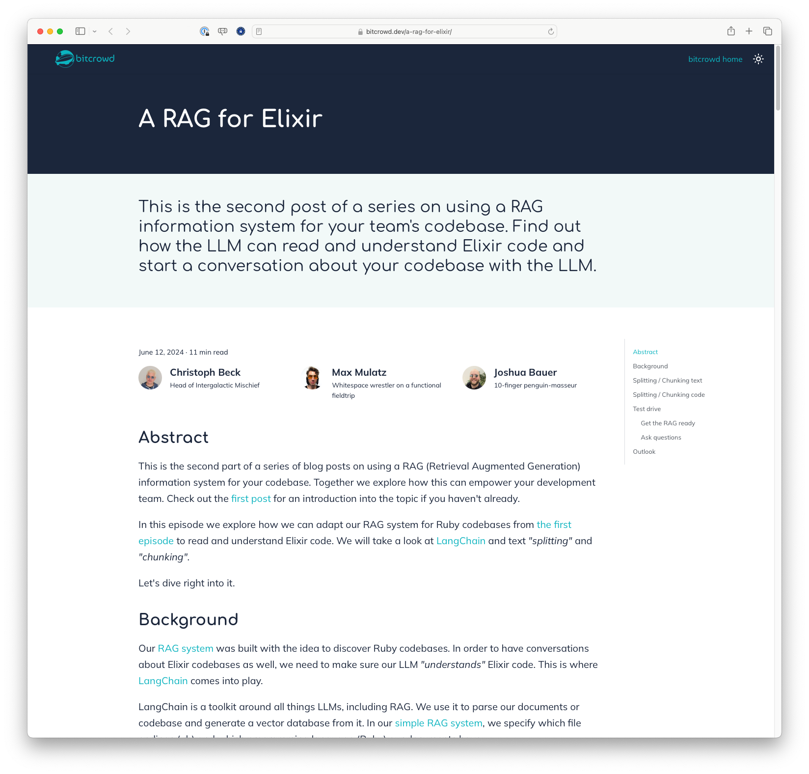 A RAG for Elixir