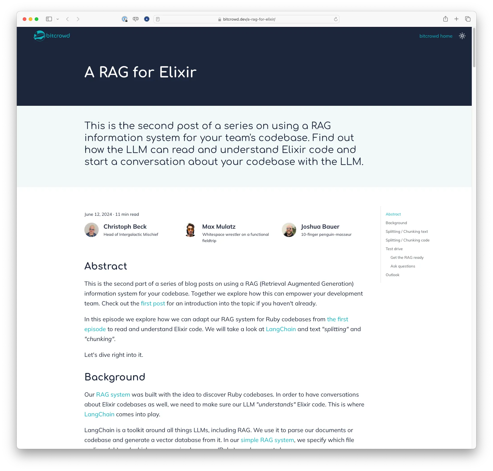 A RAG for Elixir