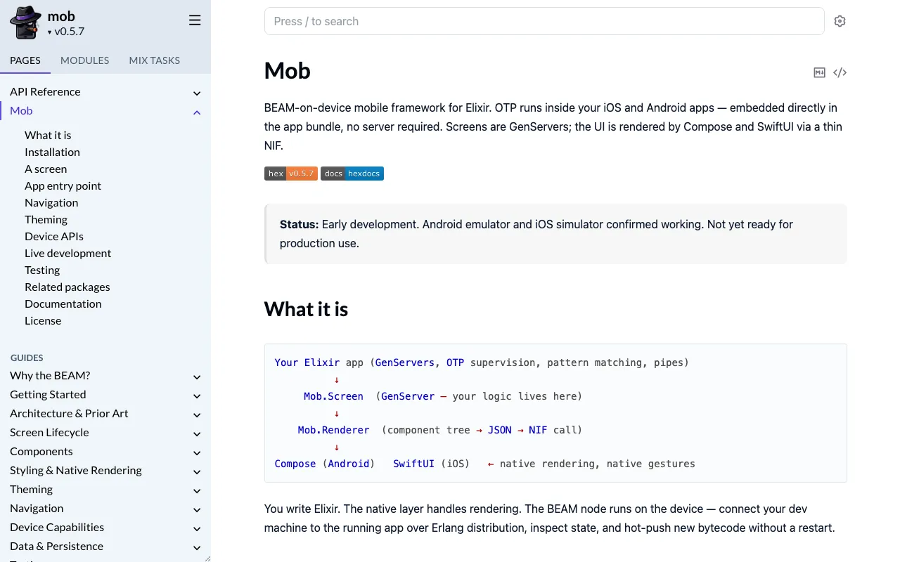 Mob — mob v0.5.6