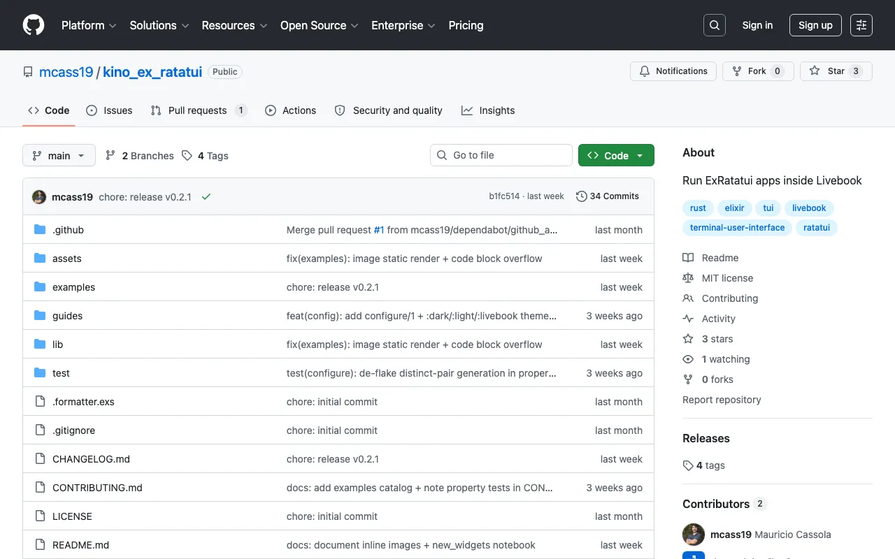 GitHub - mcass19/kino_ex_ratatui: Run ExRatatui apps inside Livebook · GitHub