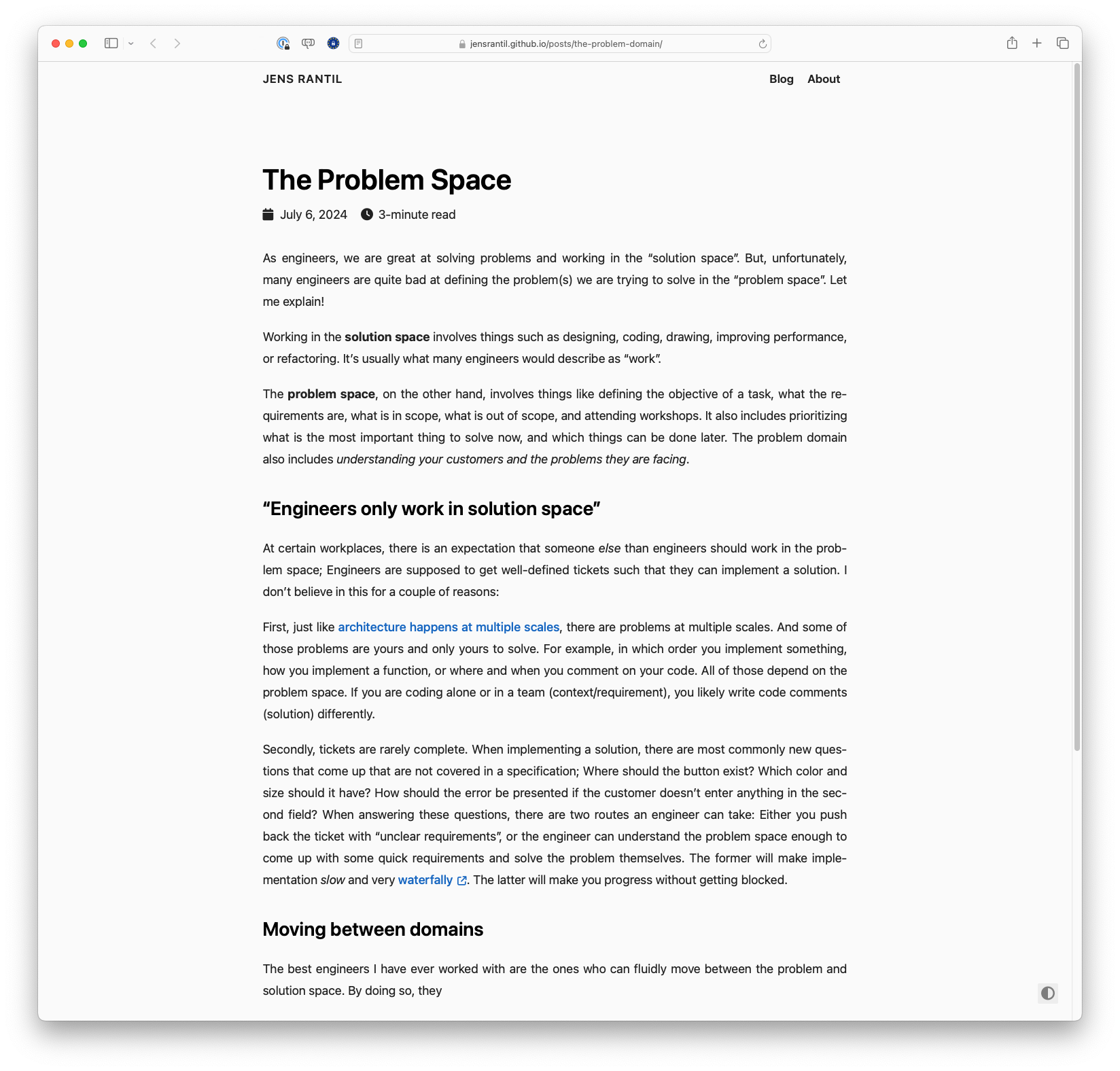 The Problem Space