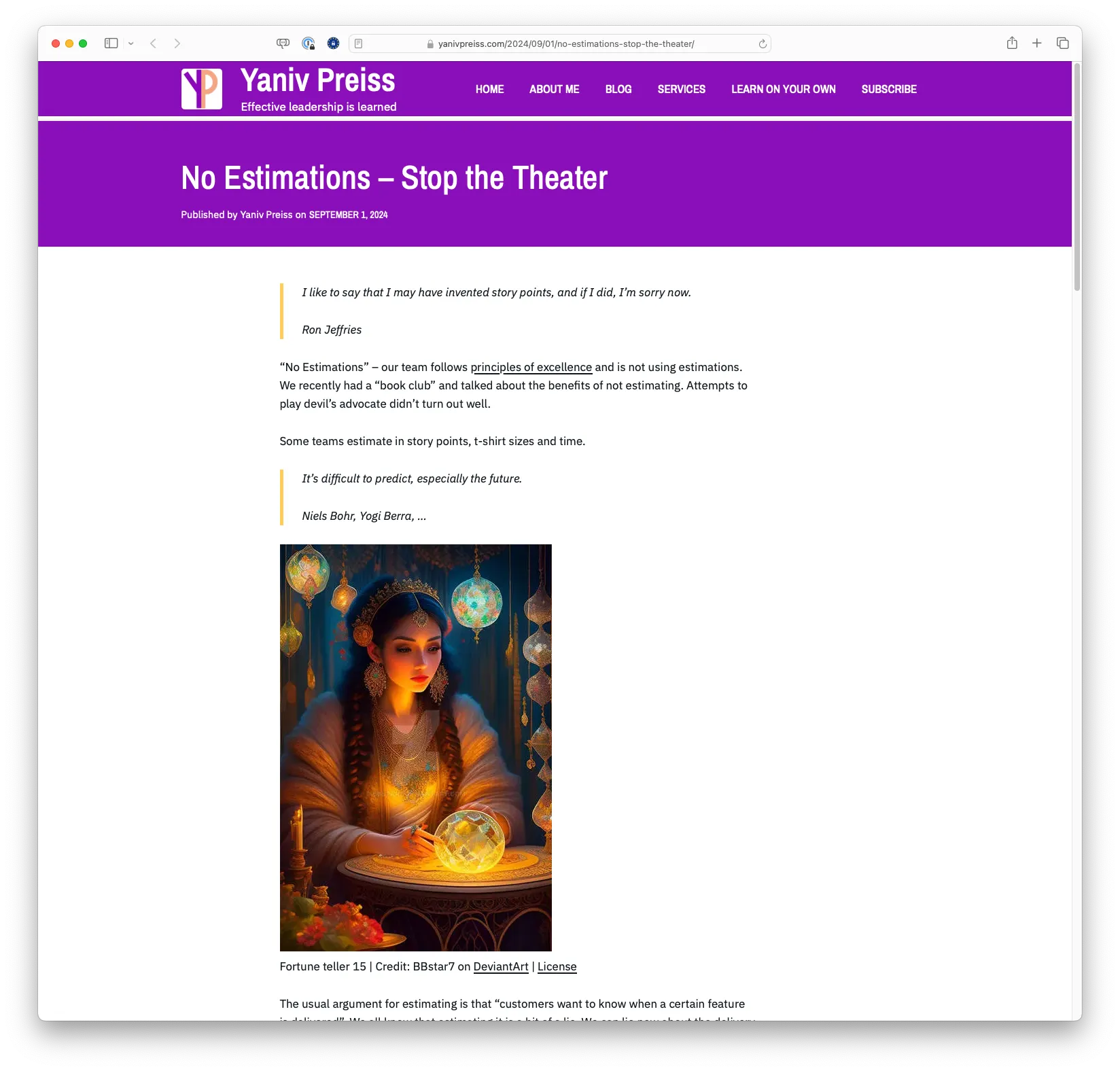 No Estimations – Stop the Theater