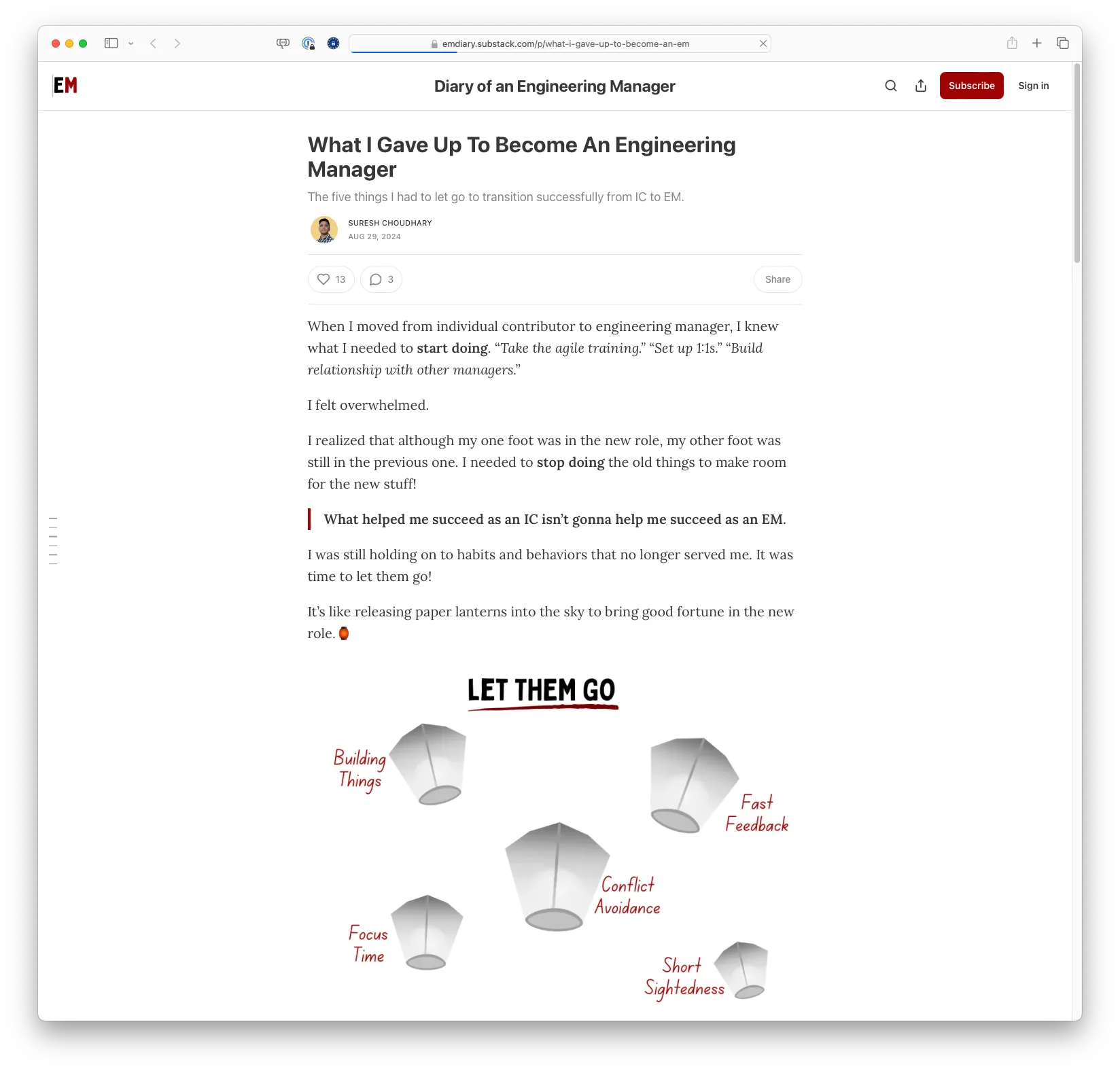 What I Gave Up To Become An Engineering Manager
