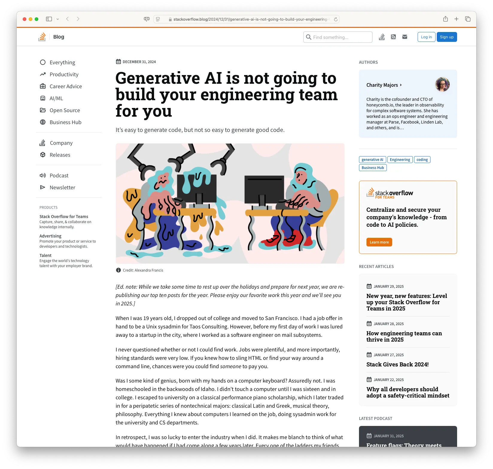Generative AI is not going to build your engineering team for you