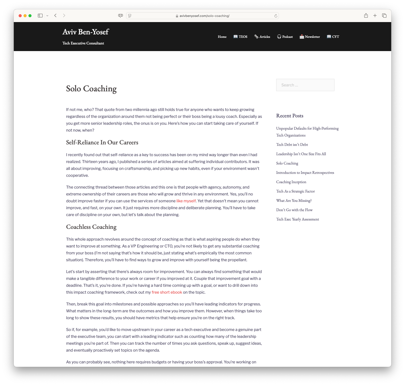 Solo Coaching