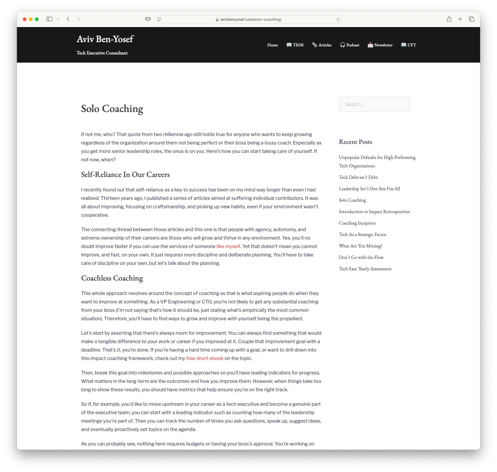 Solo Coaching