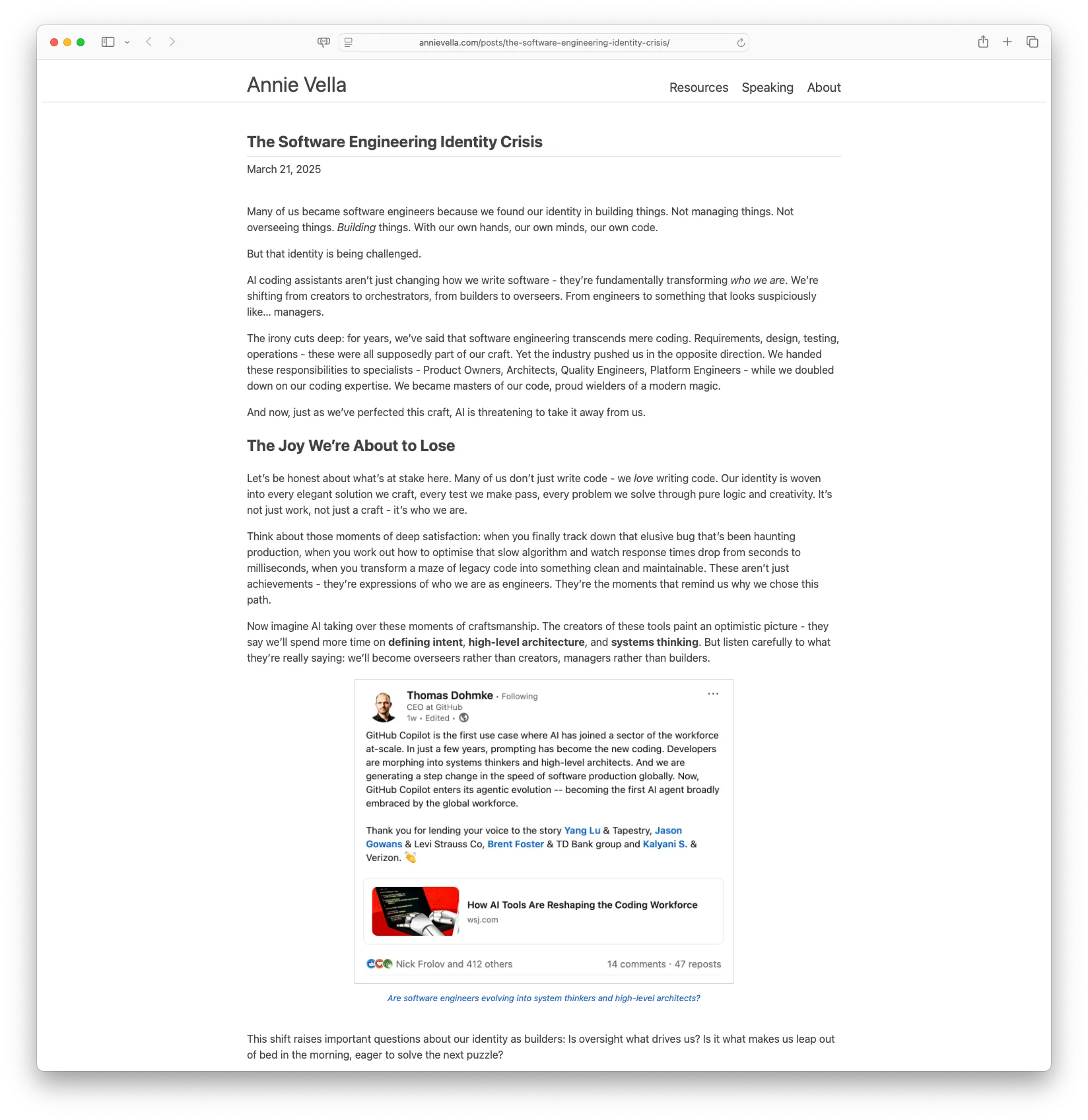 The Software Engineering Identity Crisis