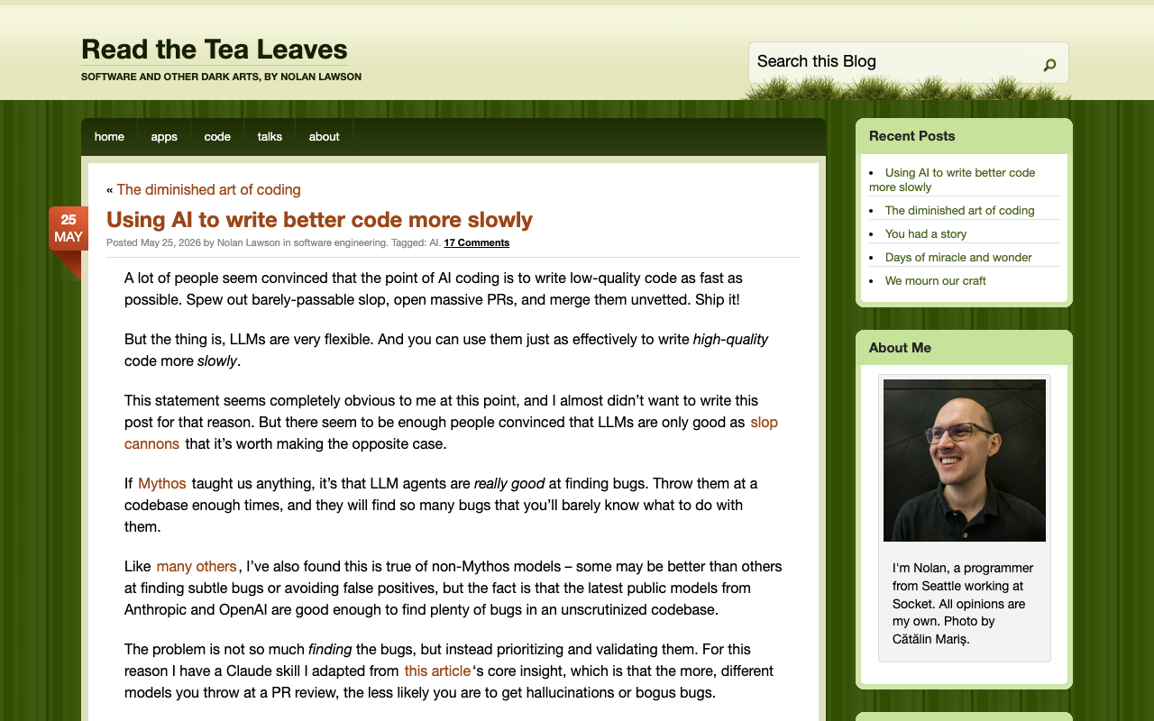 Using AI to write better code more slowly