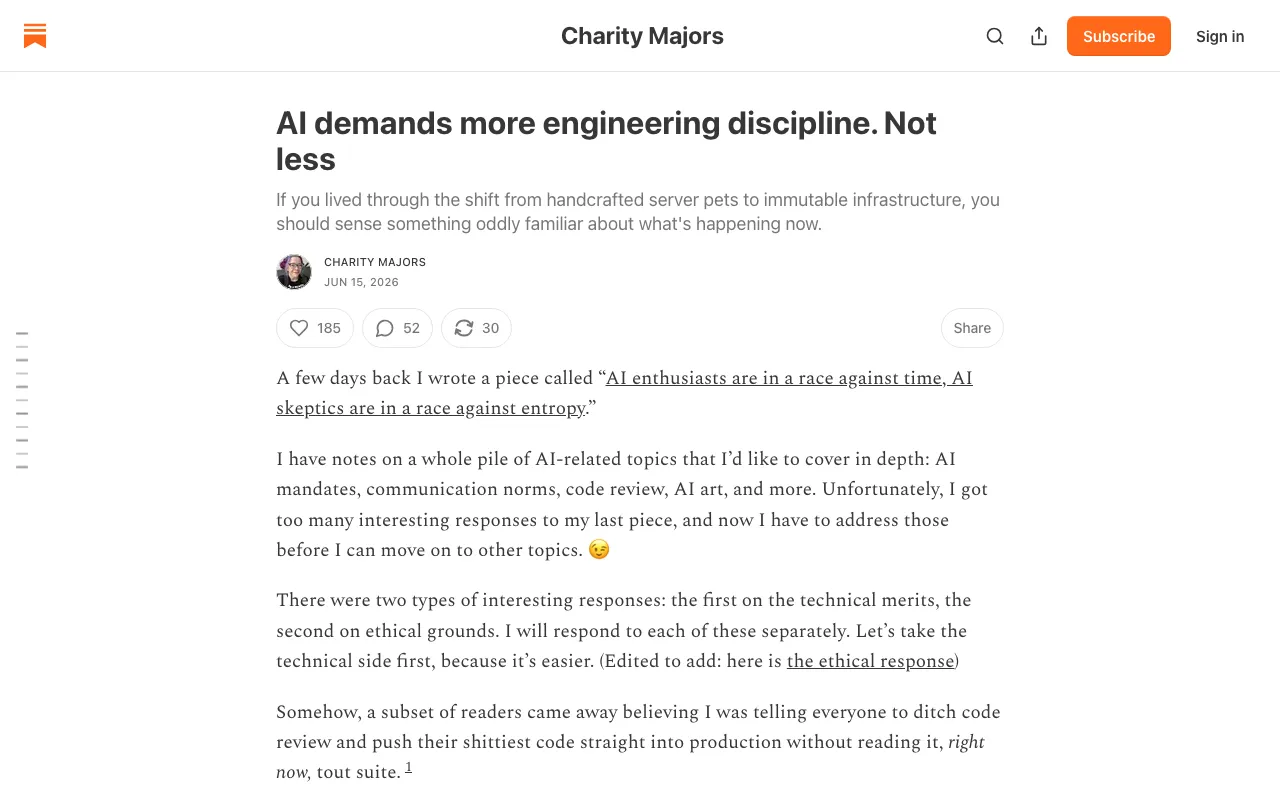 AI demands more engineering discipline. Not less