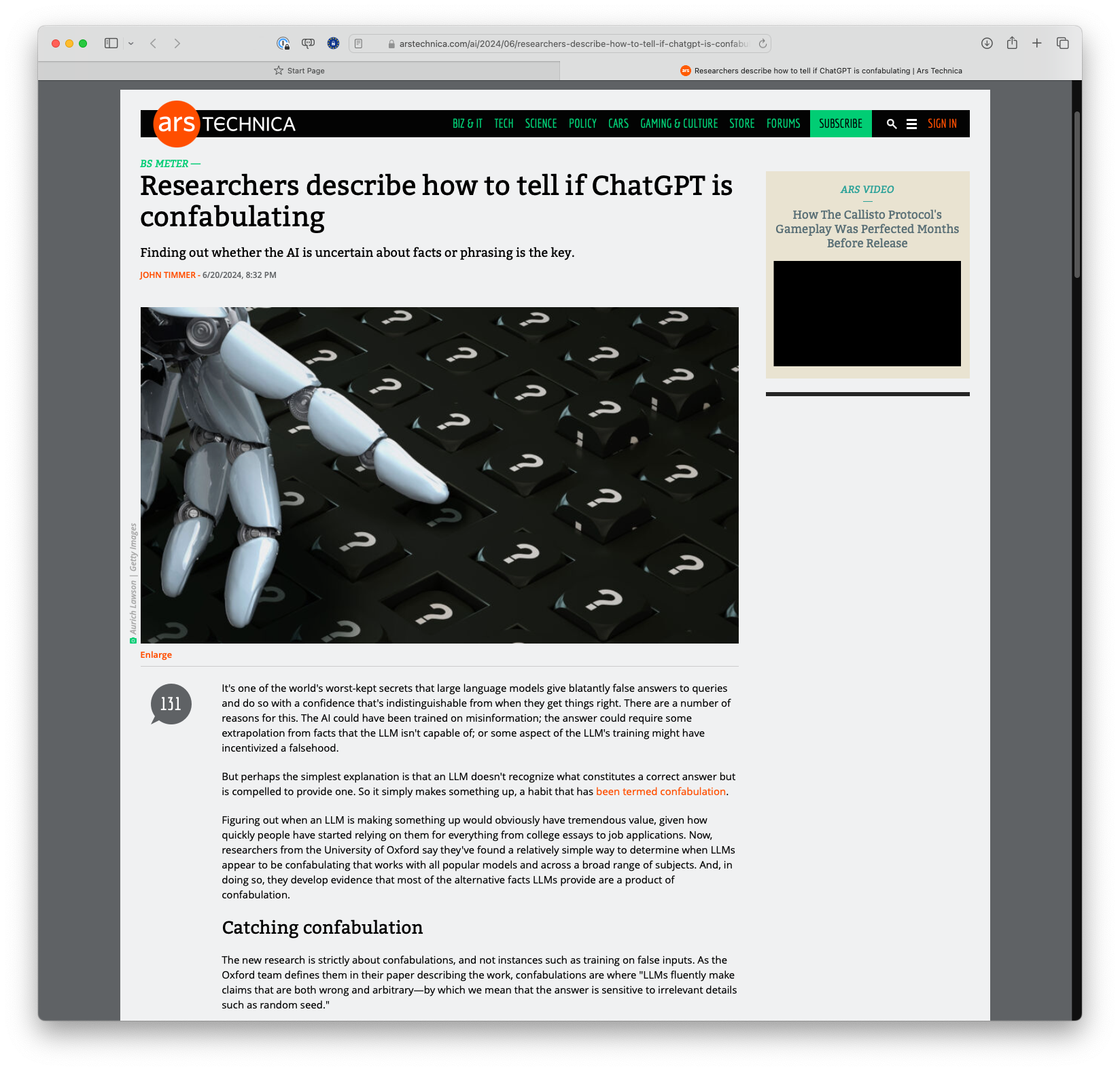 Researchers describe how to tell if ChatGPT is confabulating
