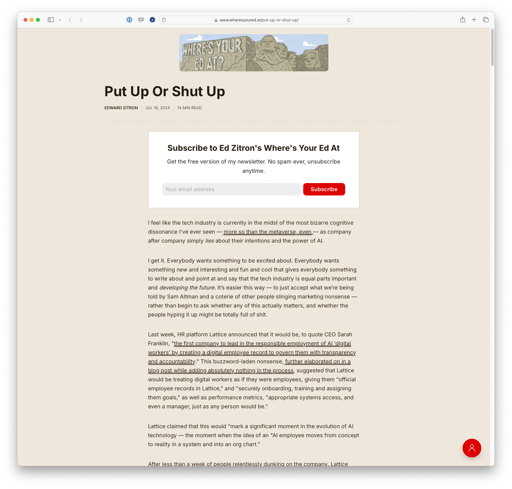 Put Up Or Shut Up