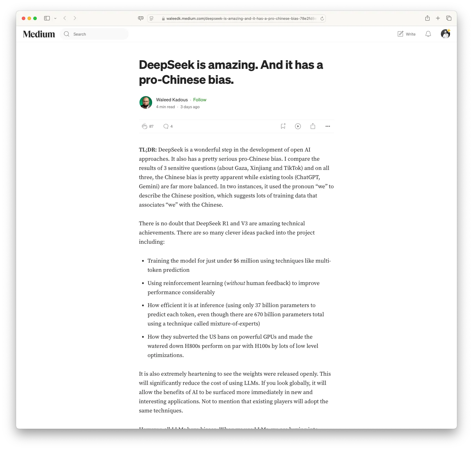 DeepSeek: A Technological Marvel with Underlying Biases