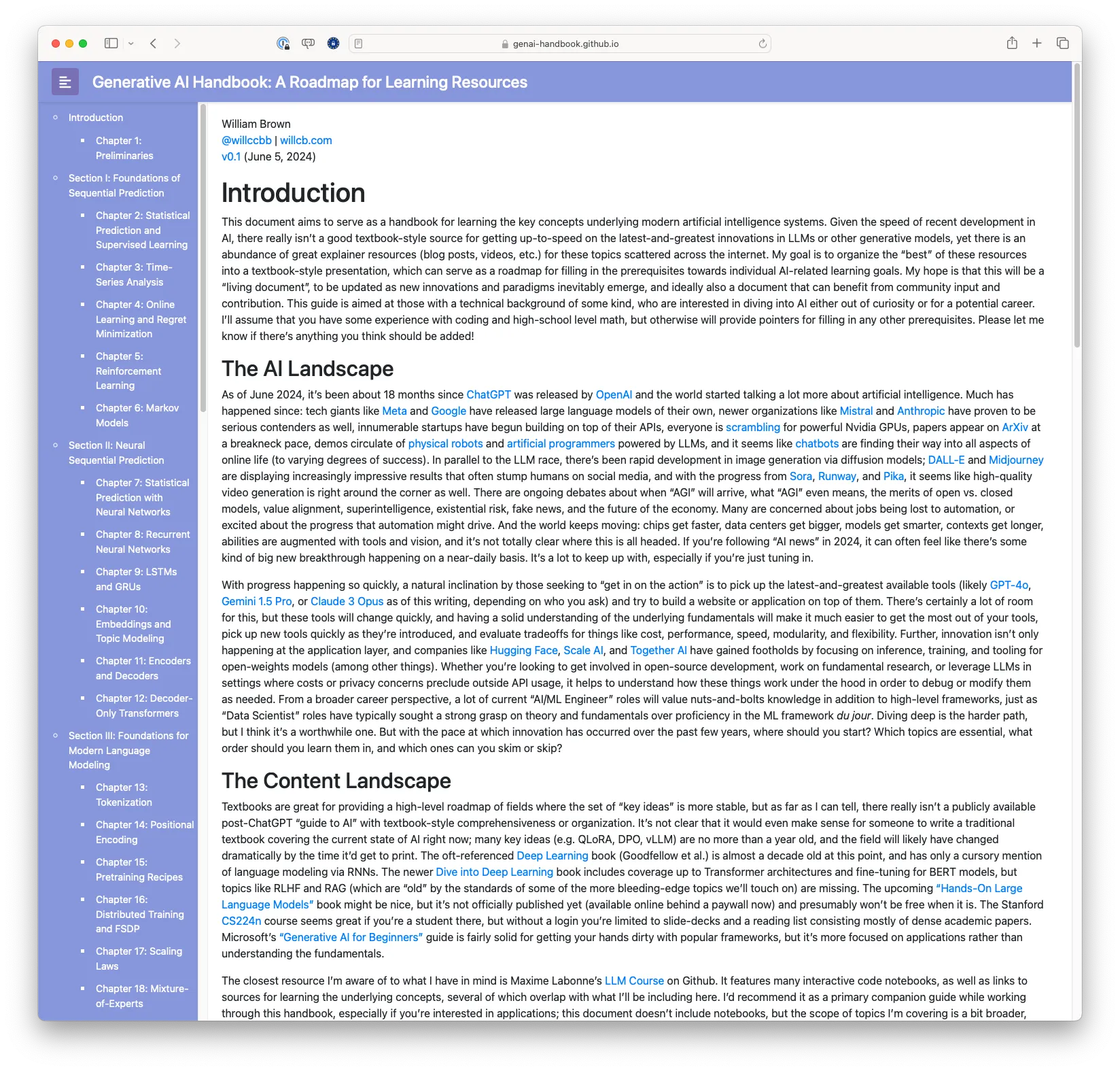 Generative AI Handbook: A Roadmap for Learning Resources -- genai-handbook.github.io