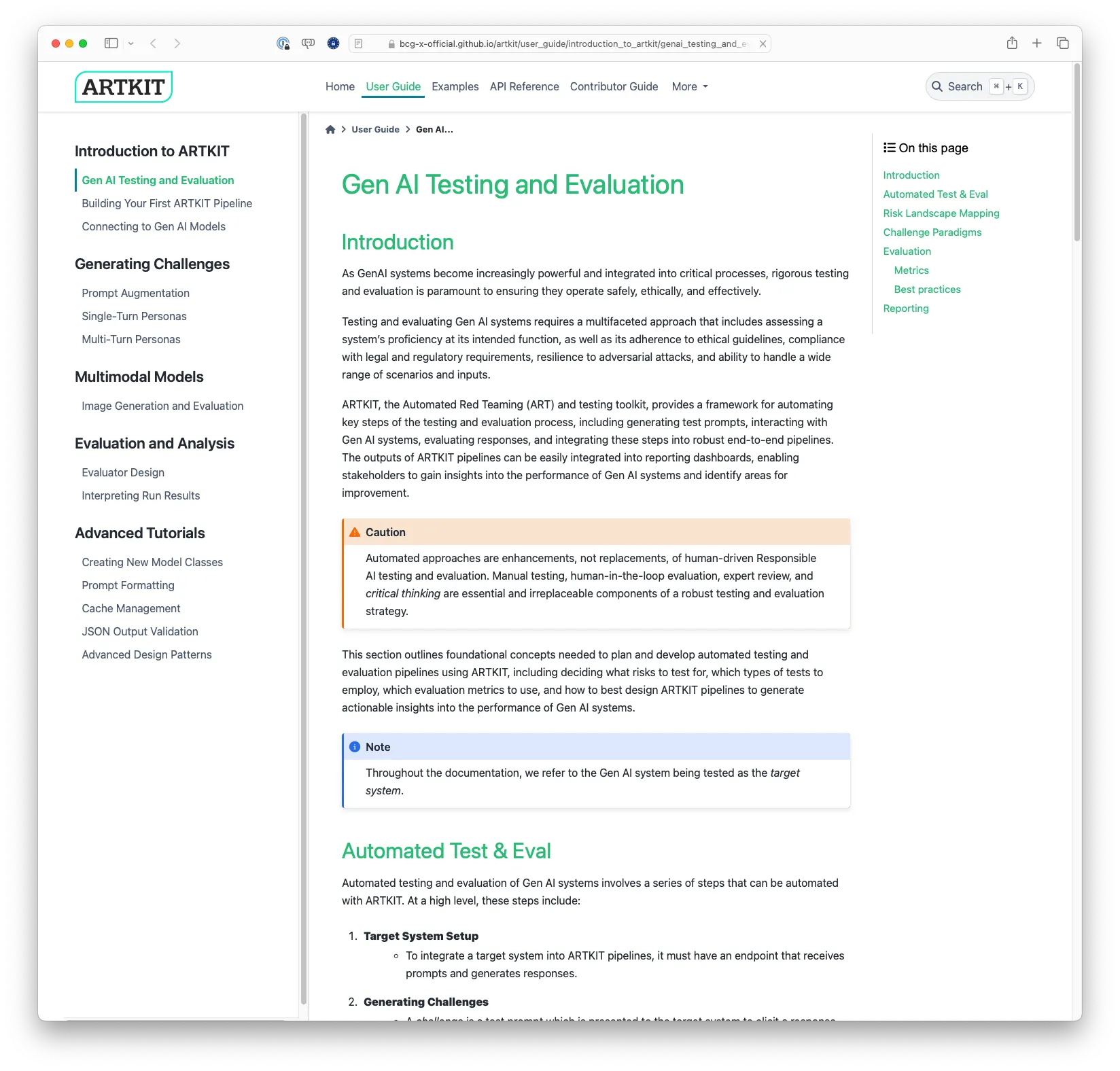Gen AI Testing and Evaluation with ARTKIT