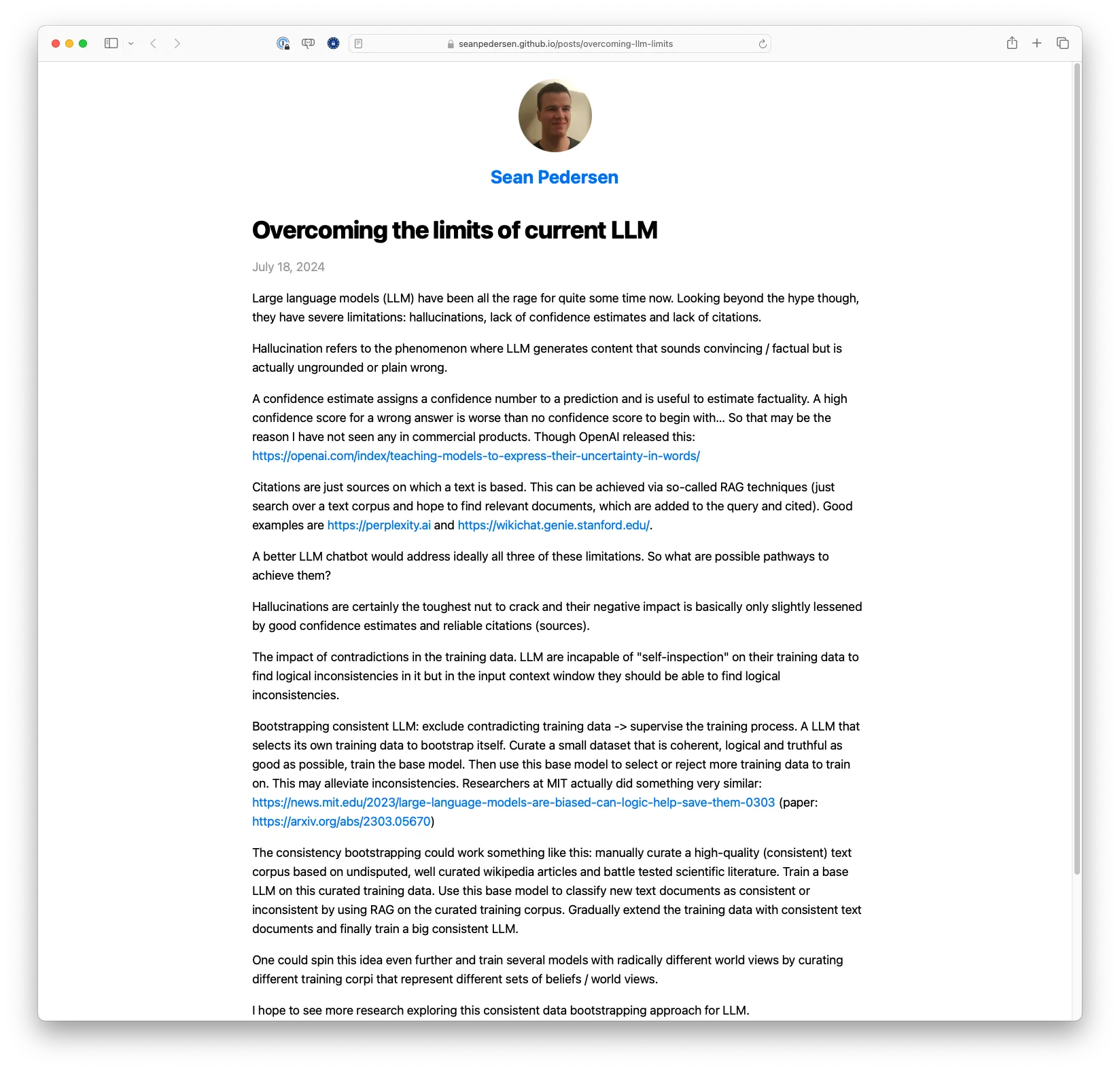 Overcoming the limits of current LLM
