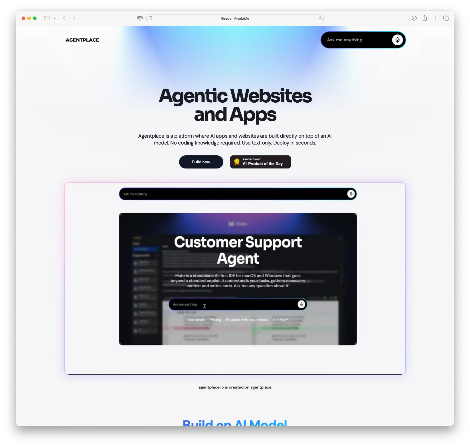 Agentic Websites and Apps