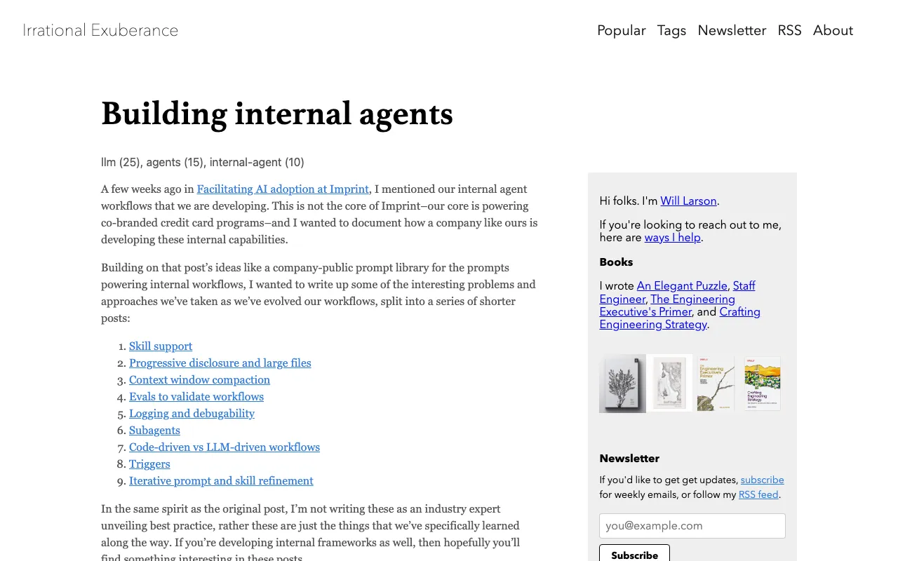 Building internal agents