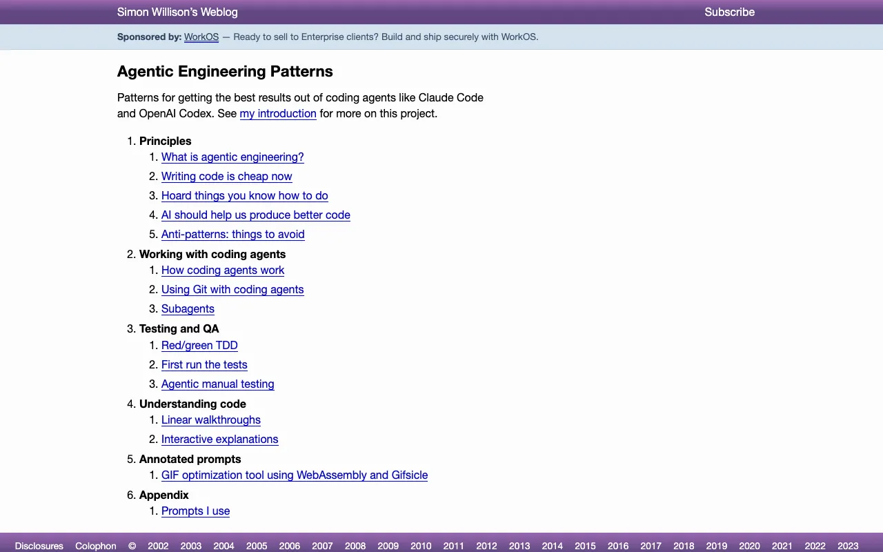 Agentic Engineering Patterns