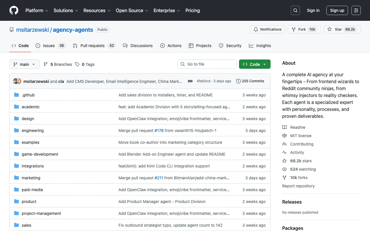GitHub - msitarzewski/agency-agents: A complete AI agency at your fingertips