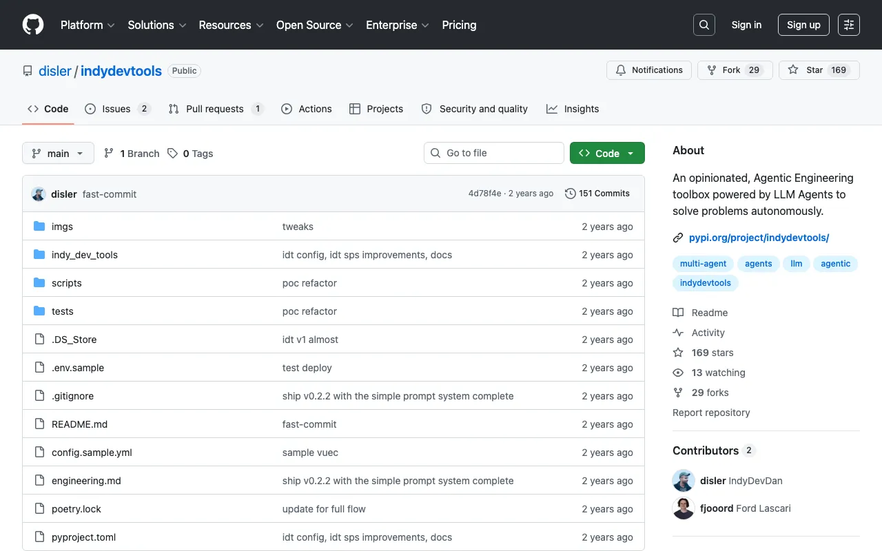 GitHub - disler/indydevtools: An opinionated, Agentic Engineering toolbox powered by LLM Agents · GitHub