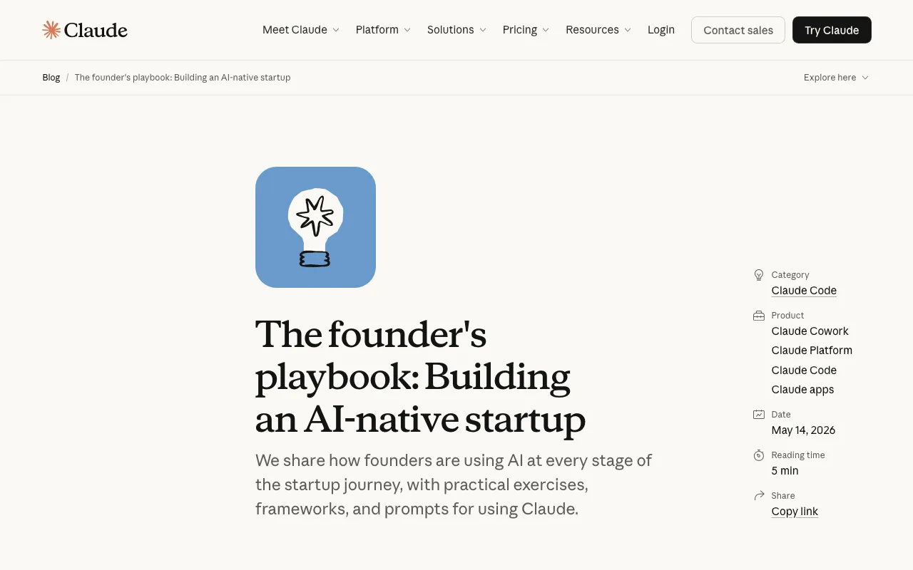 The founder's playbook: Building an AI-native startup